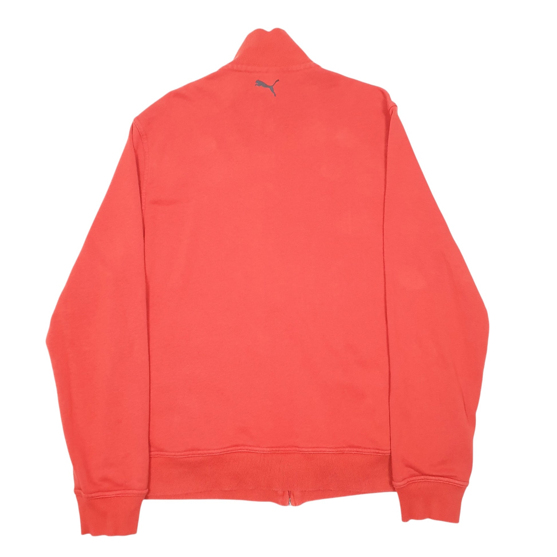 Mens Red Puma Spellout Full Zip Jumper