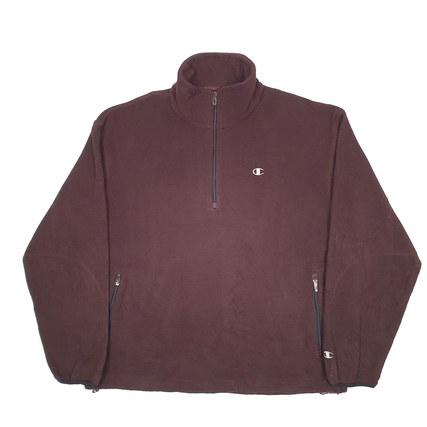 Mens Burgundy Champion  Quarter Zip Jumper