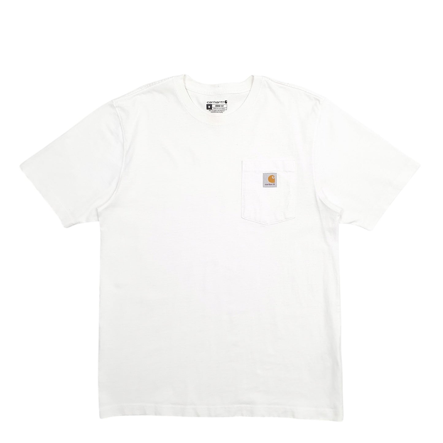 Mens White Carhartt  Short Sleeve T Shirt