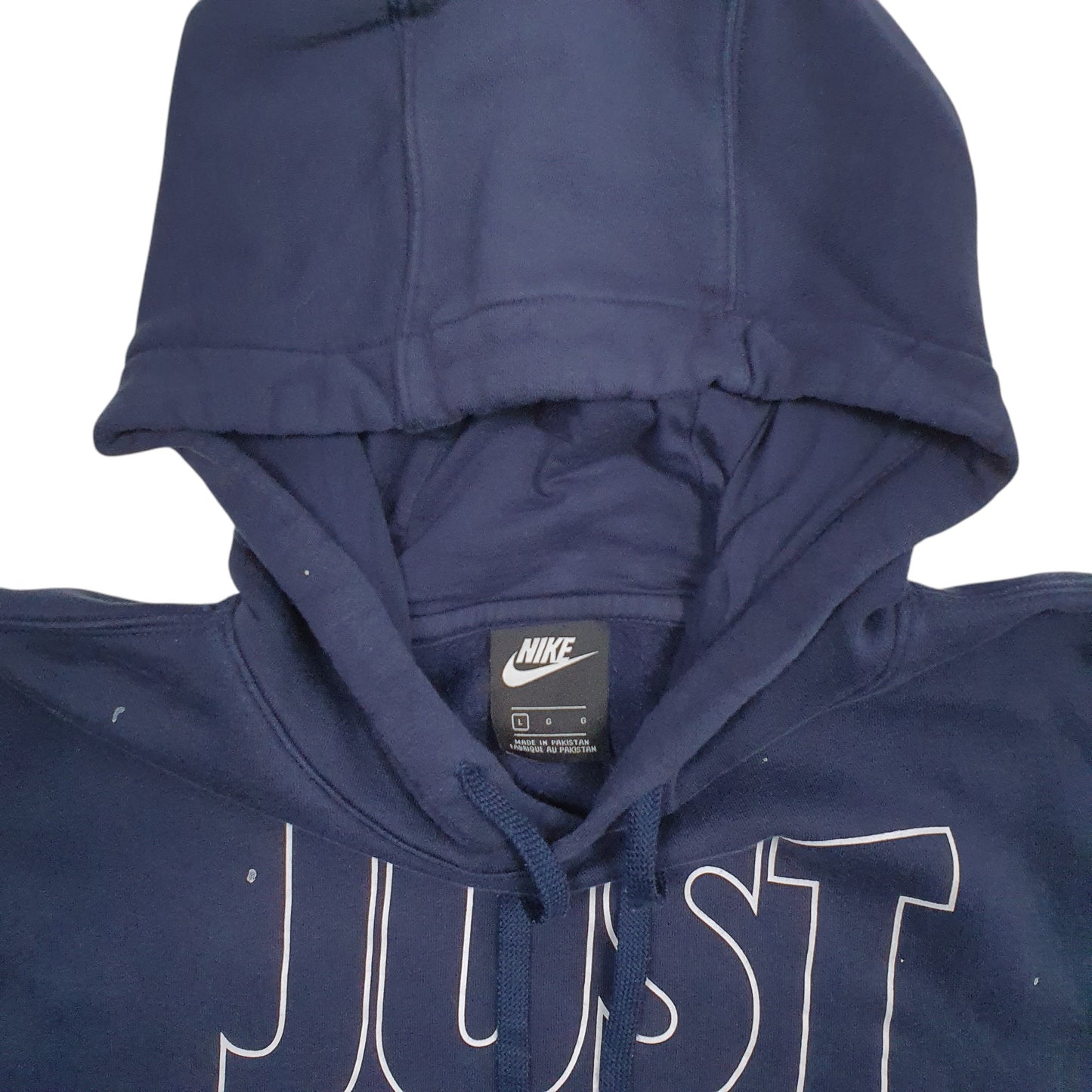 Mens Navy Nike Just Do It Spellout Hoodie Jumper