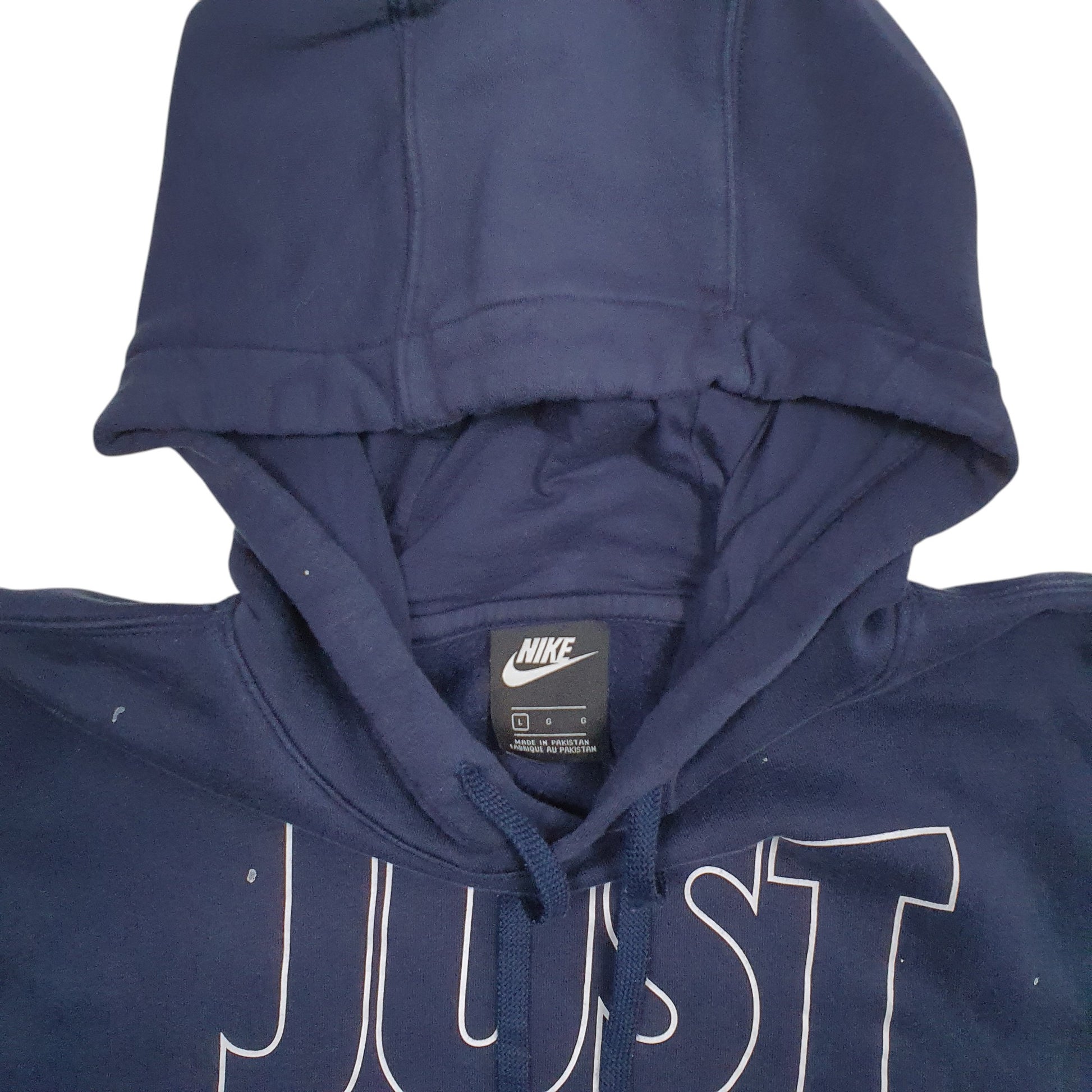 Mens Navy Nike Just Do It Spellout Hoodie Jumper