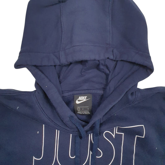 Mens Navy Nike Just Do It Spellout Hoodie Jumper