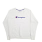 Womens White Champion Spellout Crewneck Jumper