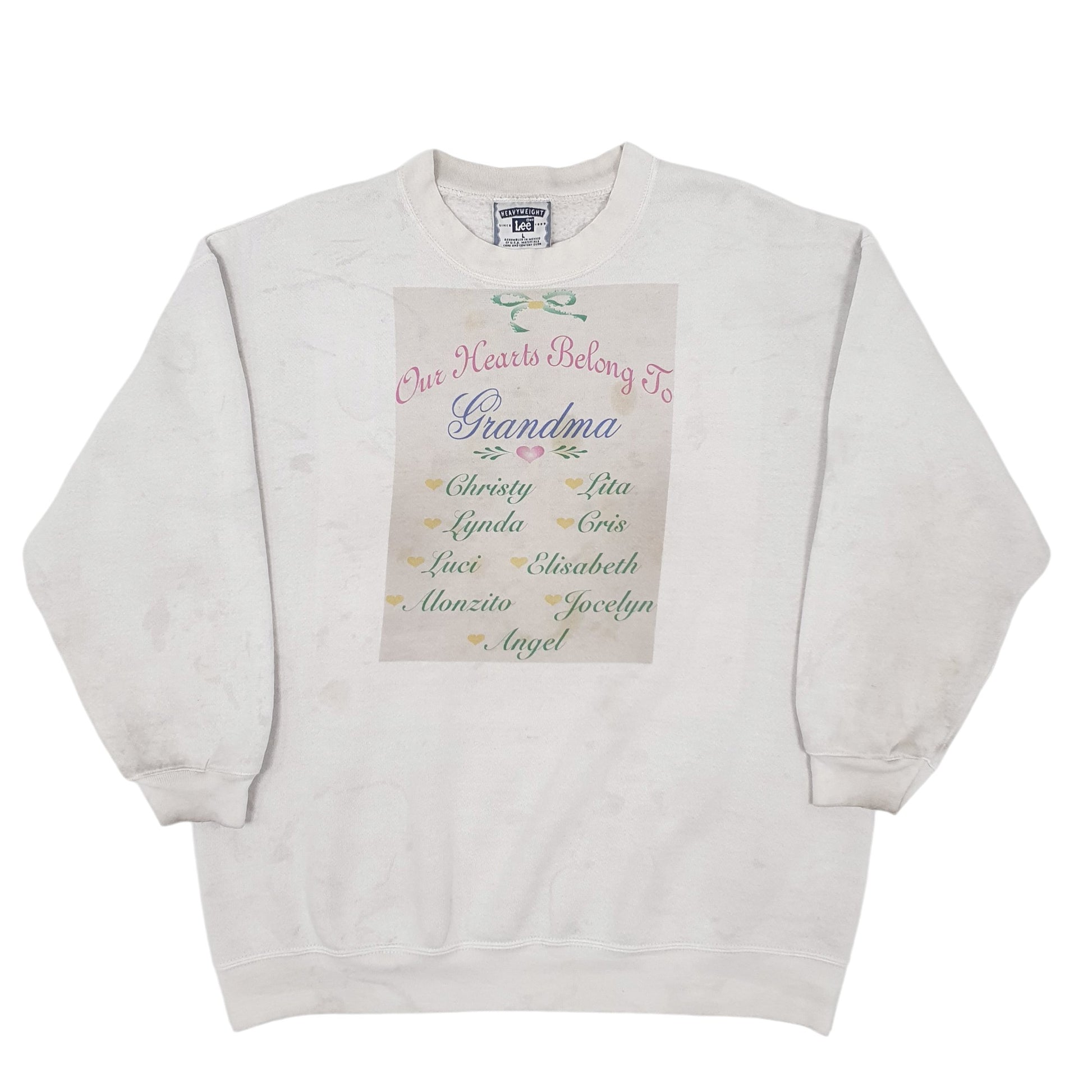 Mens Grey Lee Grandma Crewneck Jumper