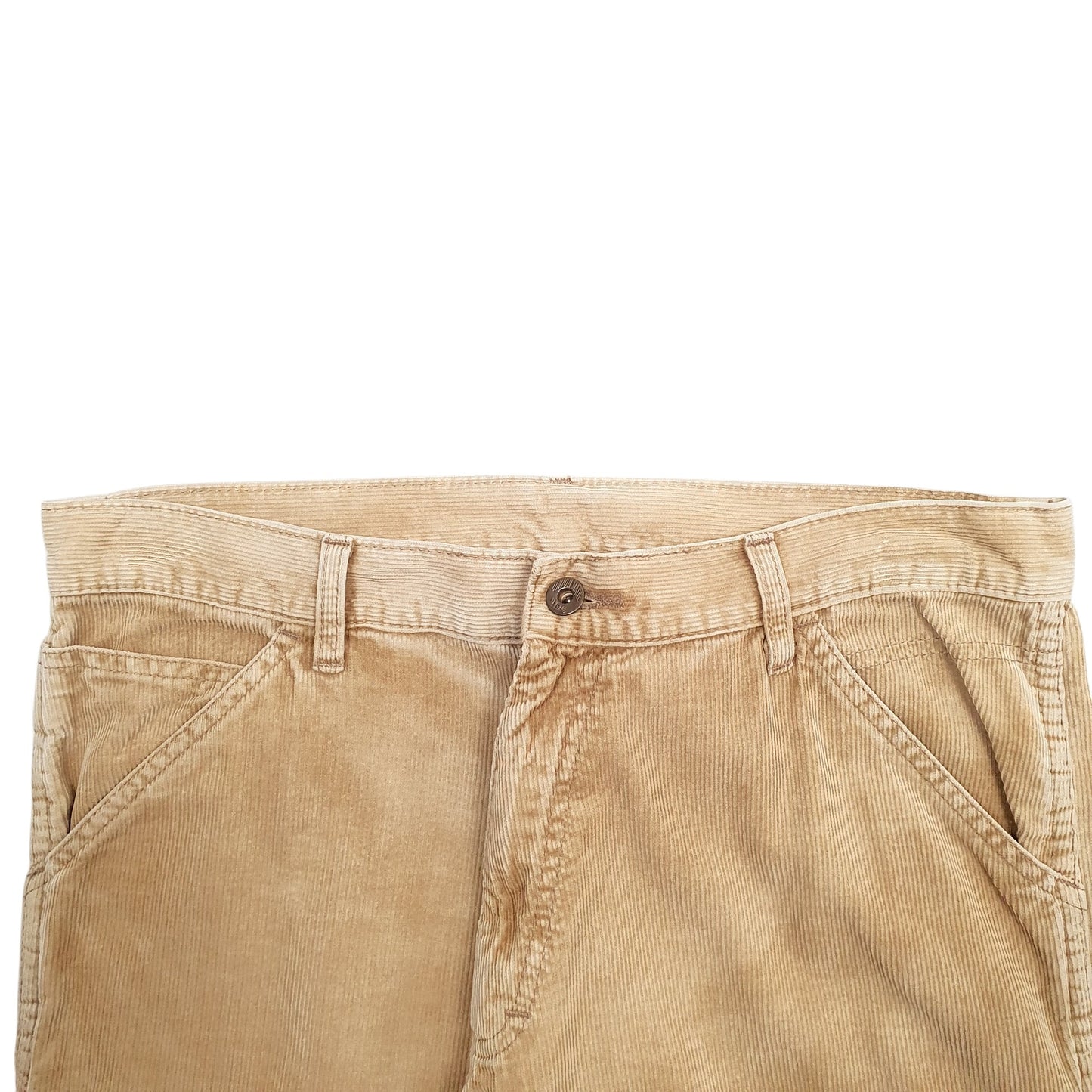 Mens Beige Lee  Corduroy Trousers