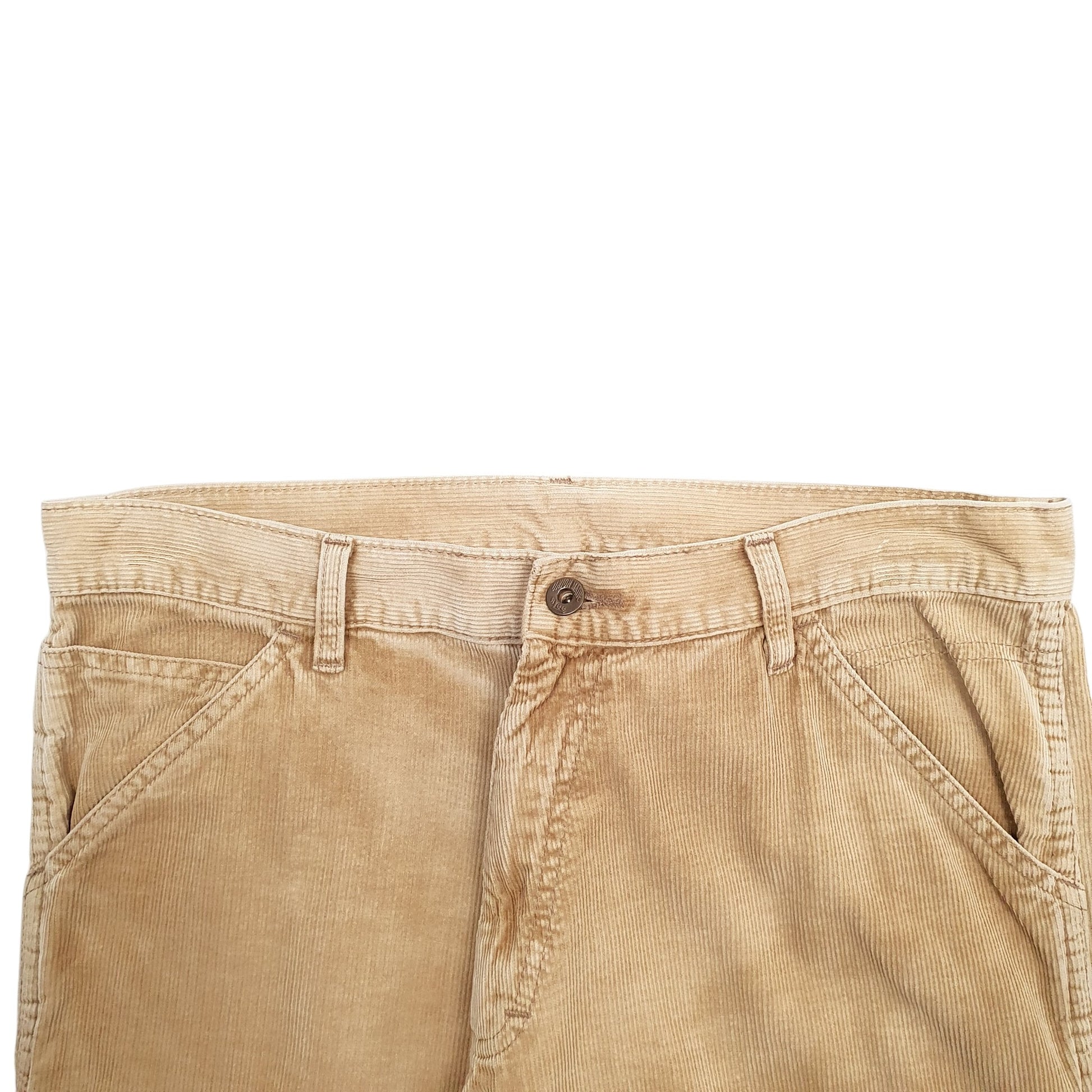 Mens Beige Lee  Corduroy Trousers
