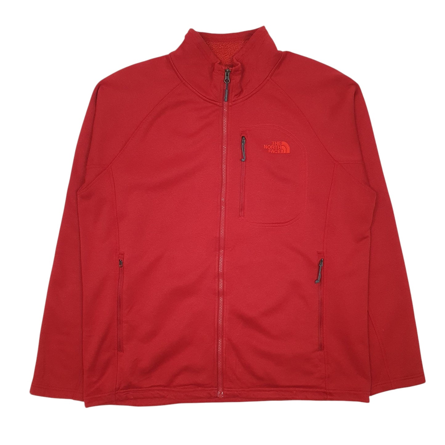 Mens Red The North Face Fleece Lined. Full Zip Coat
