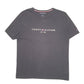 Mens Black Tommy Hilfiger Spellout Slim Fit Short Sleeve T Shirt