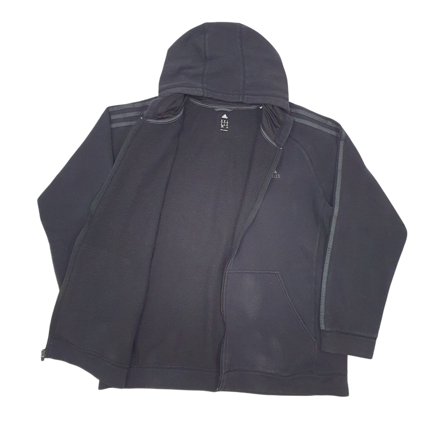 Mens Black Adidas  Full Zip Jumper