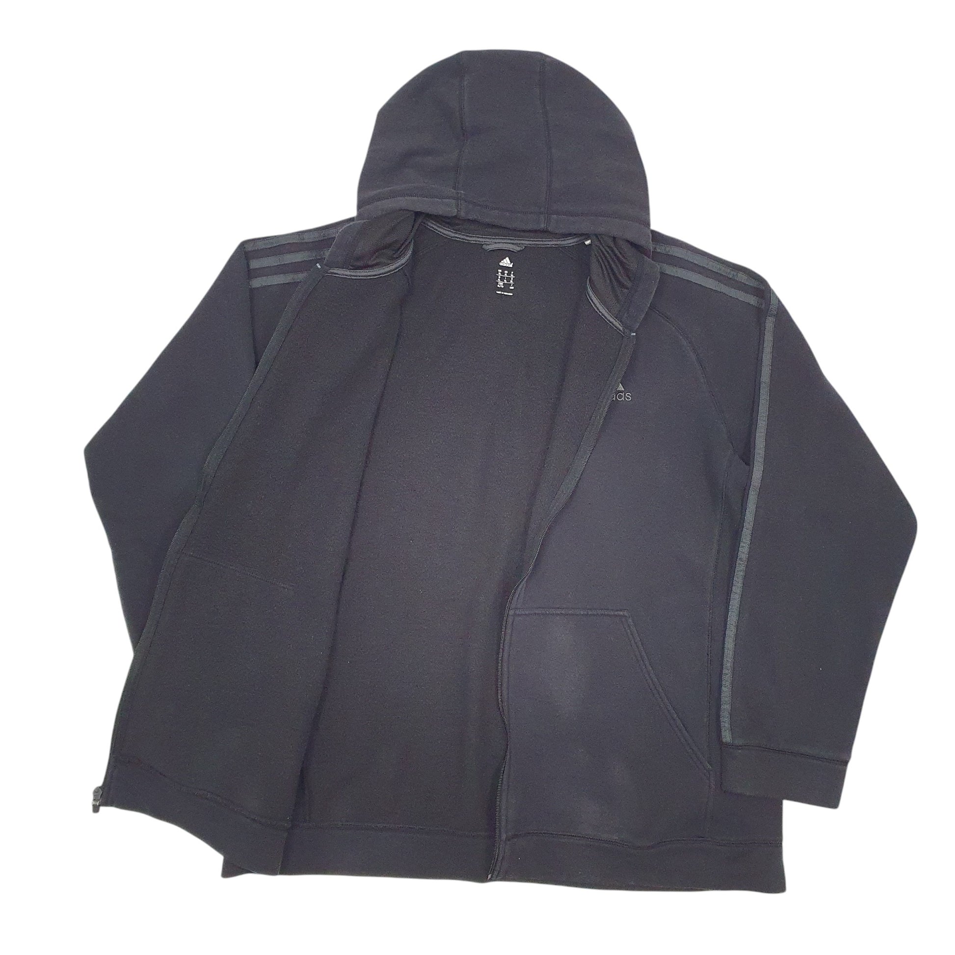 Mens Black Adidas  Full Zip Jumper