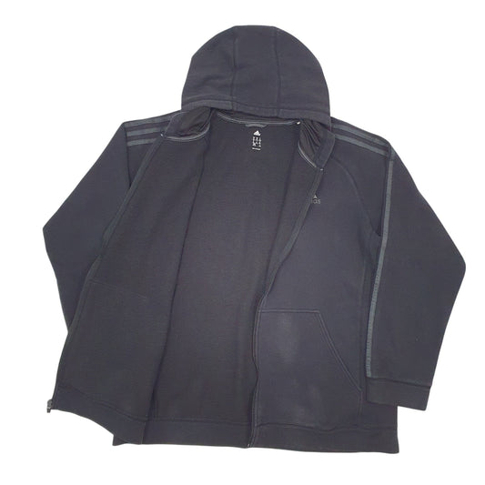 Mens Black Adidas  Full Zip Jumper