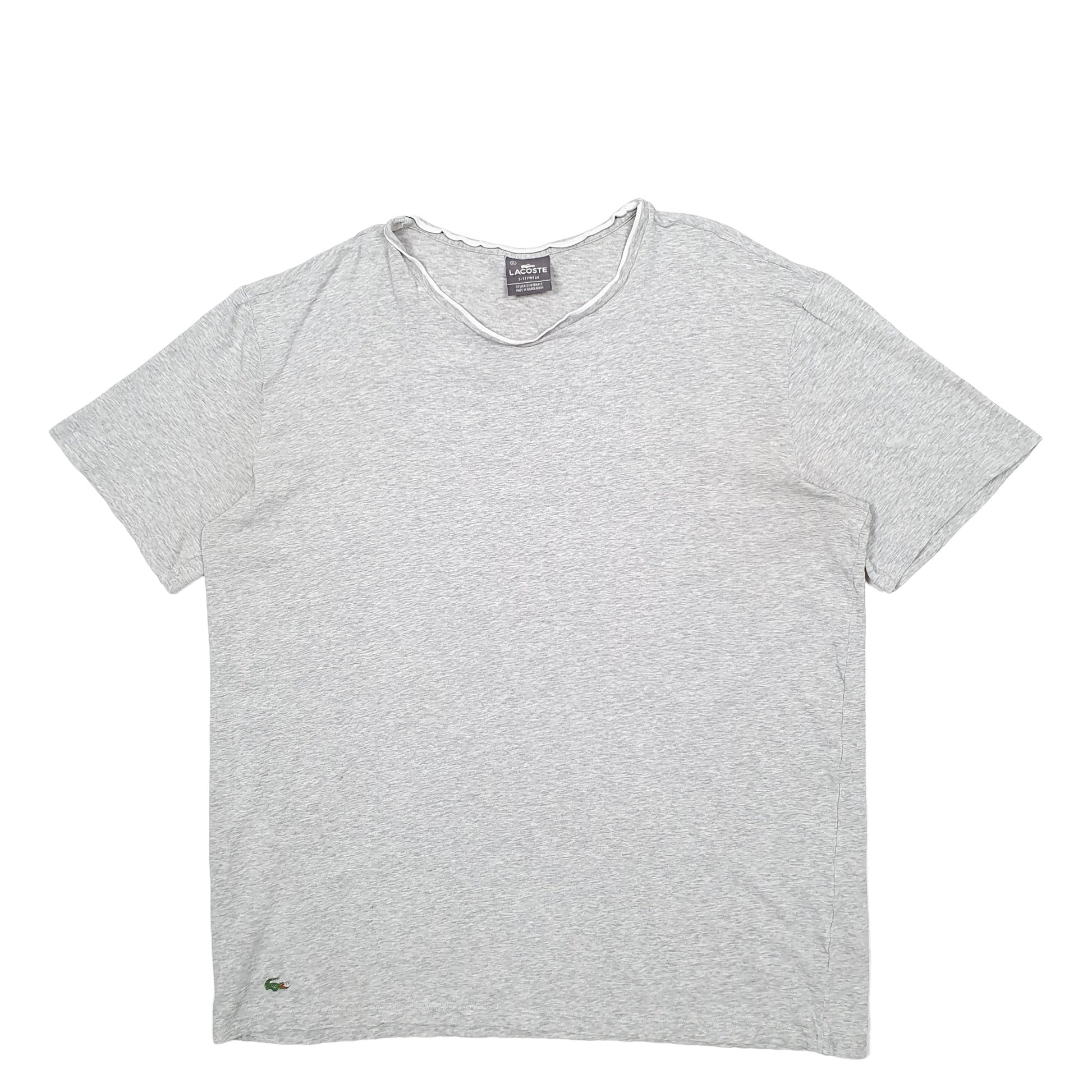 Mens Grey Lacoste  Short Sleeve T Shirt