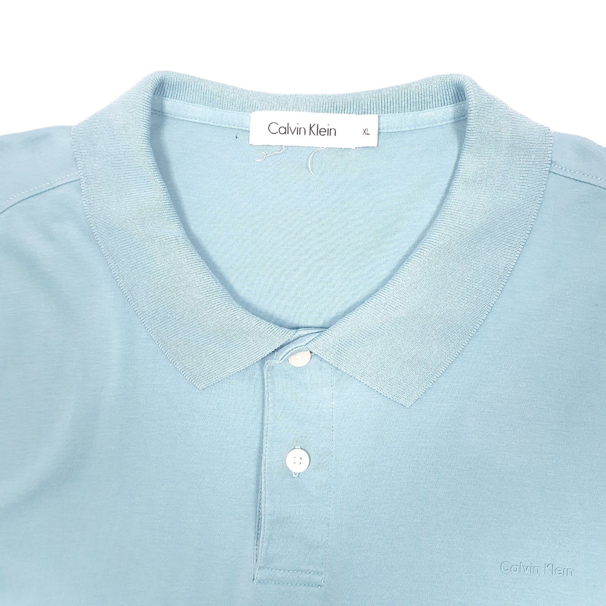Mens Blue Calvin Klein  Short Sleeve Polo Shirt