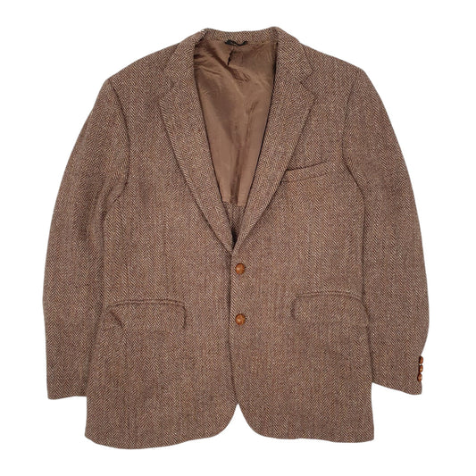 Mens Brown Harris Tweed Vintage  Coat