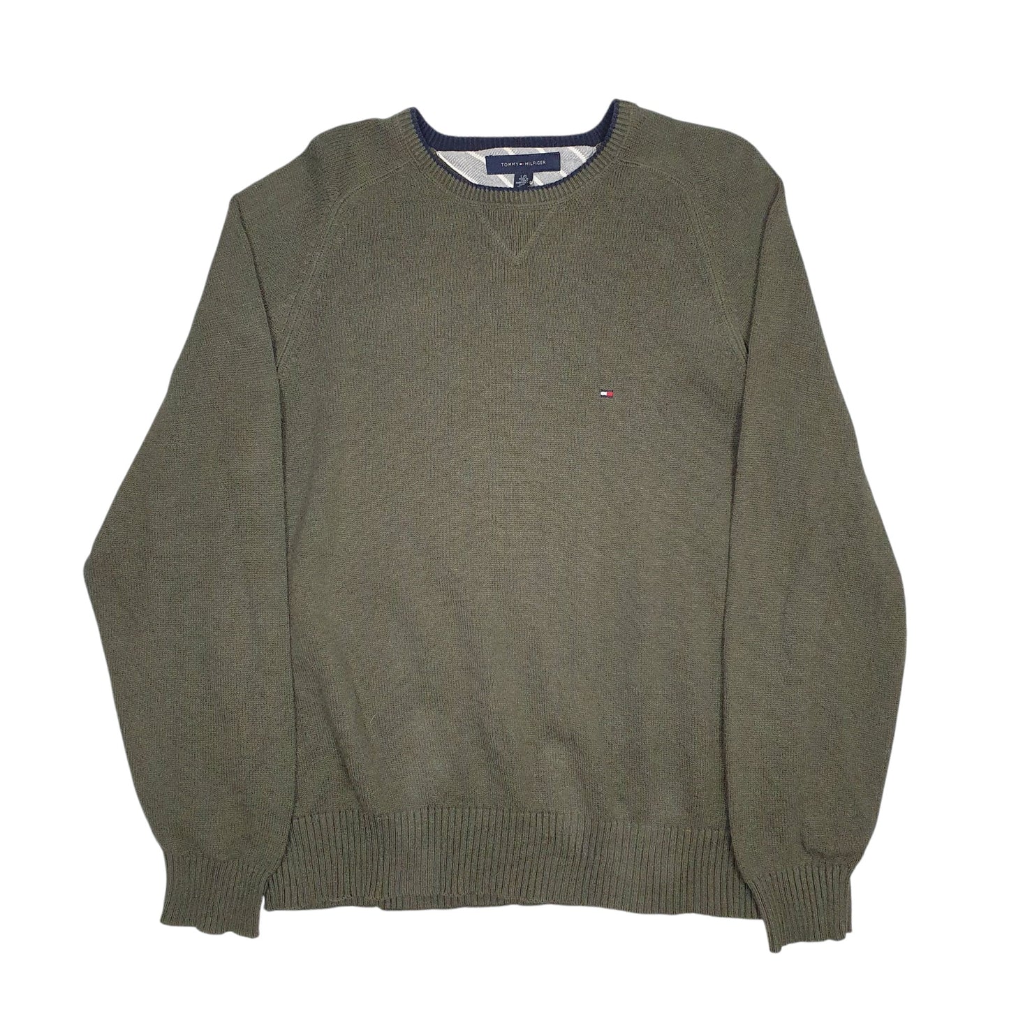 Mens Green Tommy Hilfiger  Crewneck Jumper