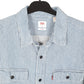 Mens Blue Levis Railroad Hickory Work Relaxed Long Sleeve Shirt