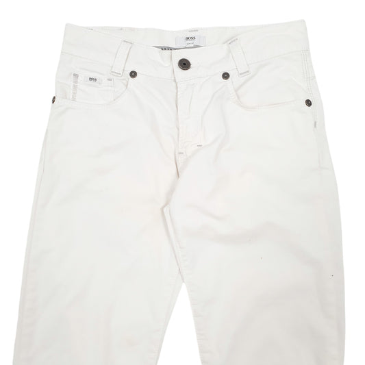 Womens White Hugo Boss  Chino Trousers