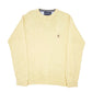 Mens Yellow Tommy Hilfiger Vintage 2001 Knit Crest Sweater Crewneck Jumper