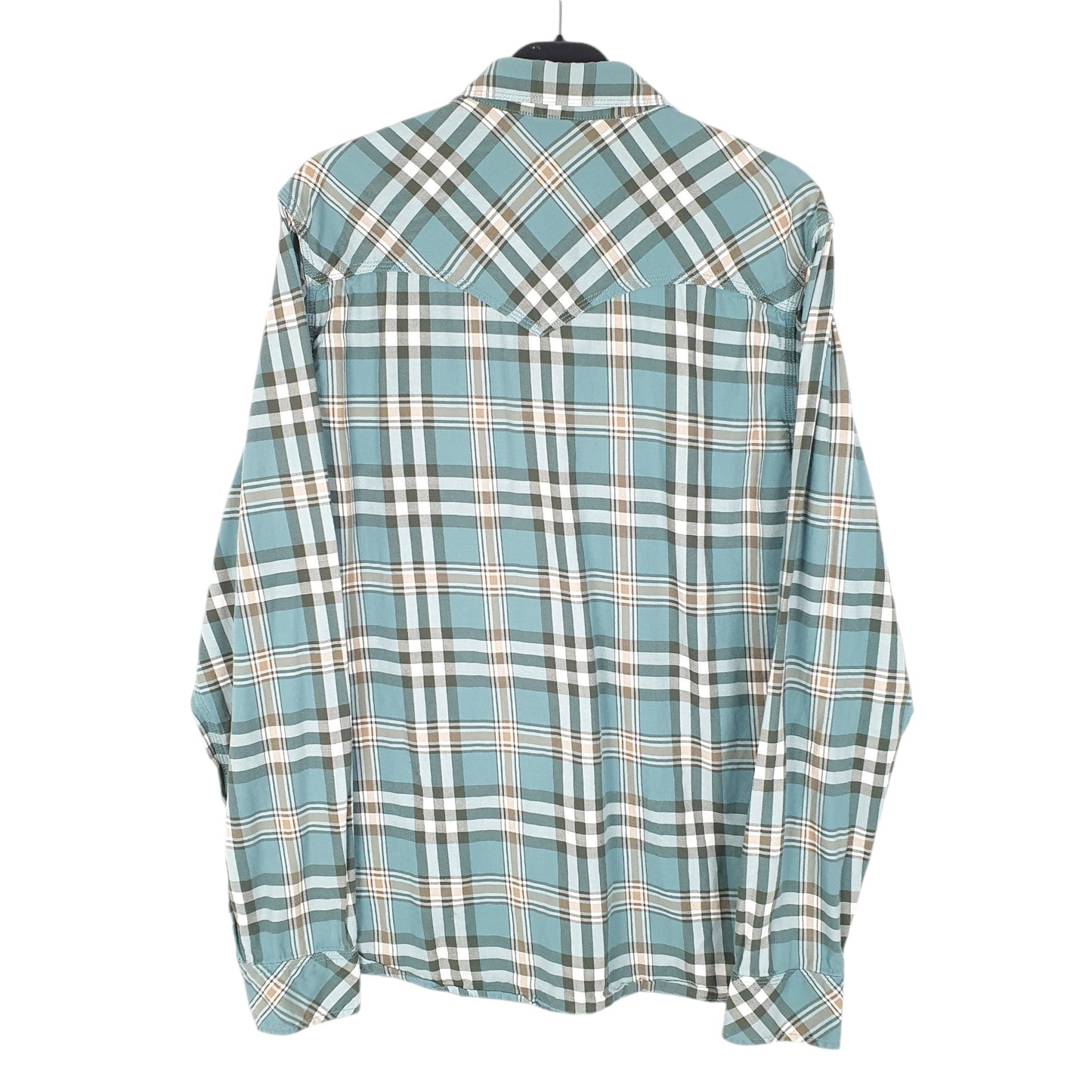 Mens Green Levis Casual Flannel Long Sleeve Shirt