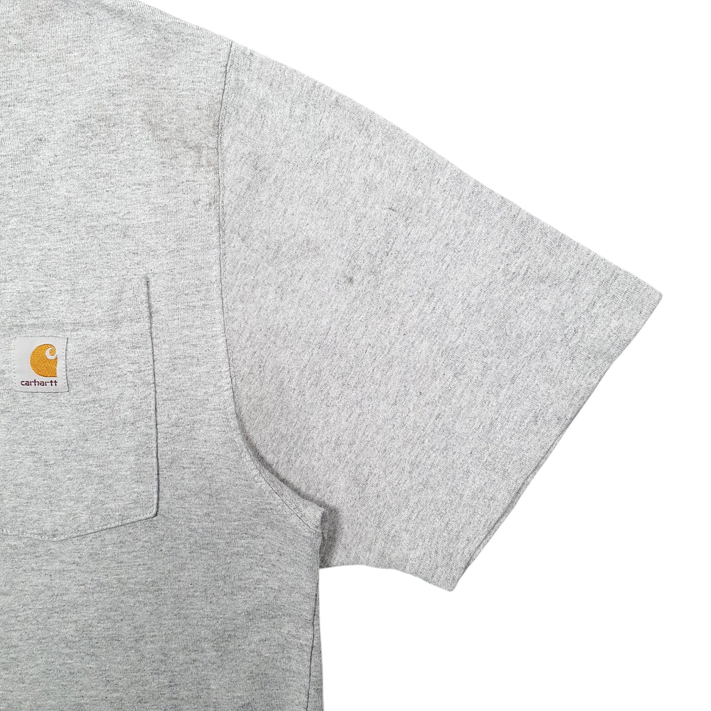 Mens Grey Carhartt Pocket Short Sleeve T Shirt