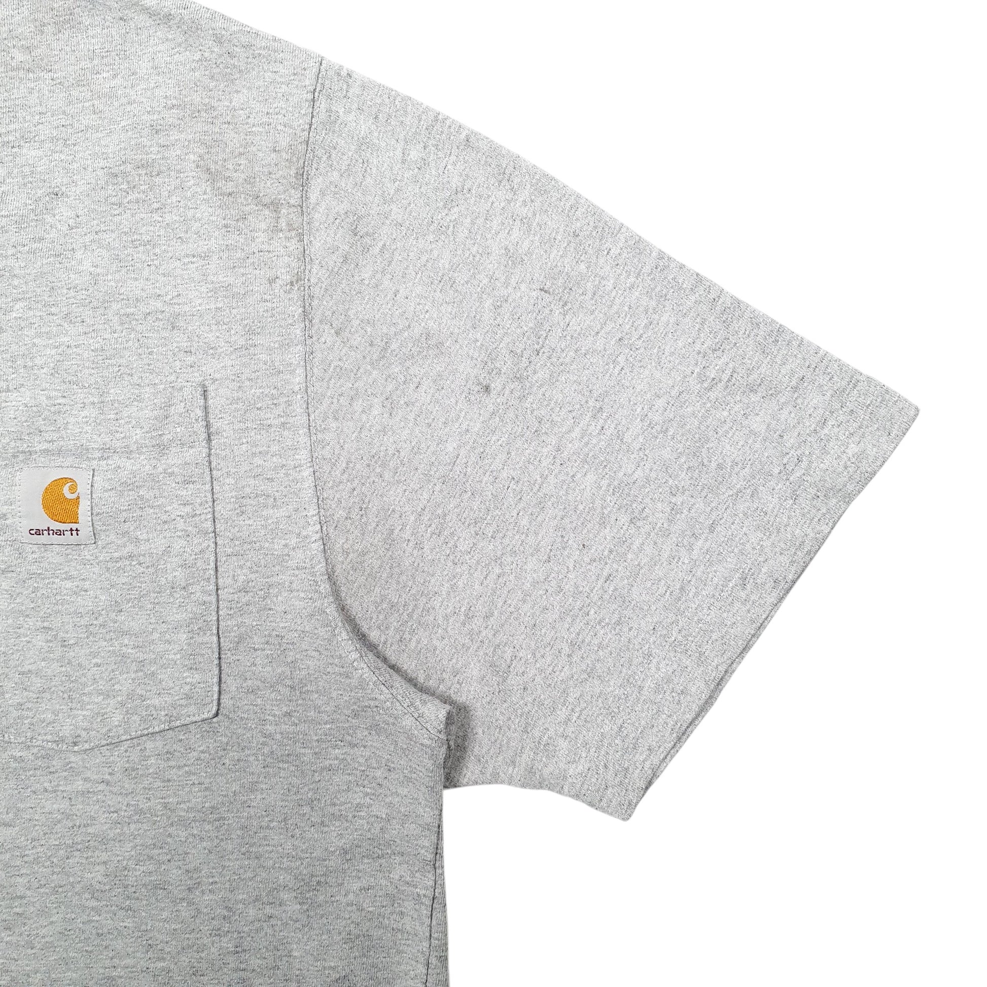 Mens Grey Carhartt Pocket Short Sleeve T Shirt