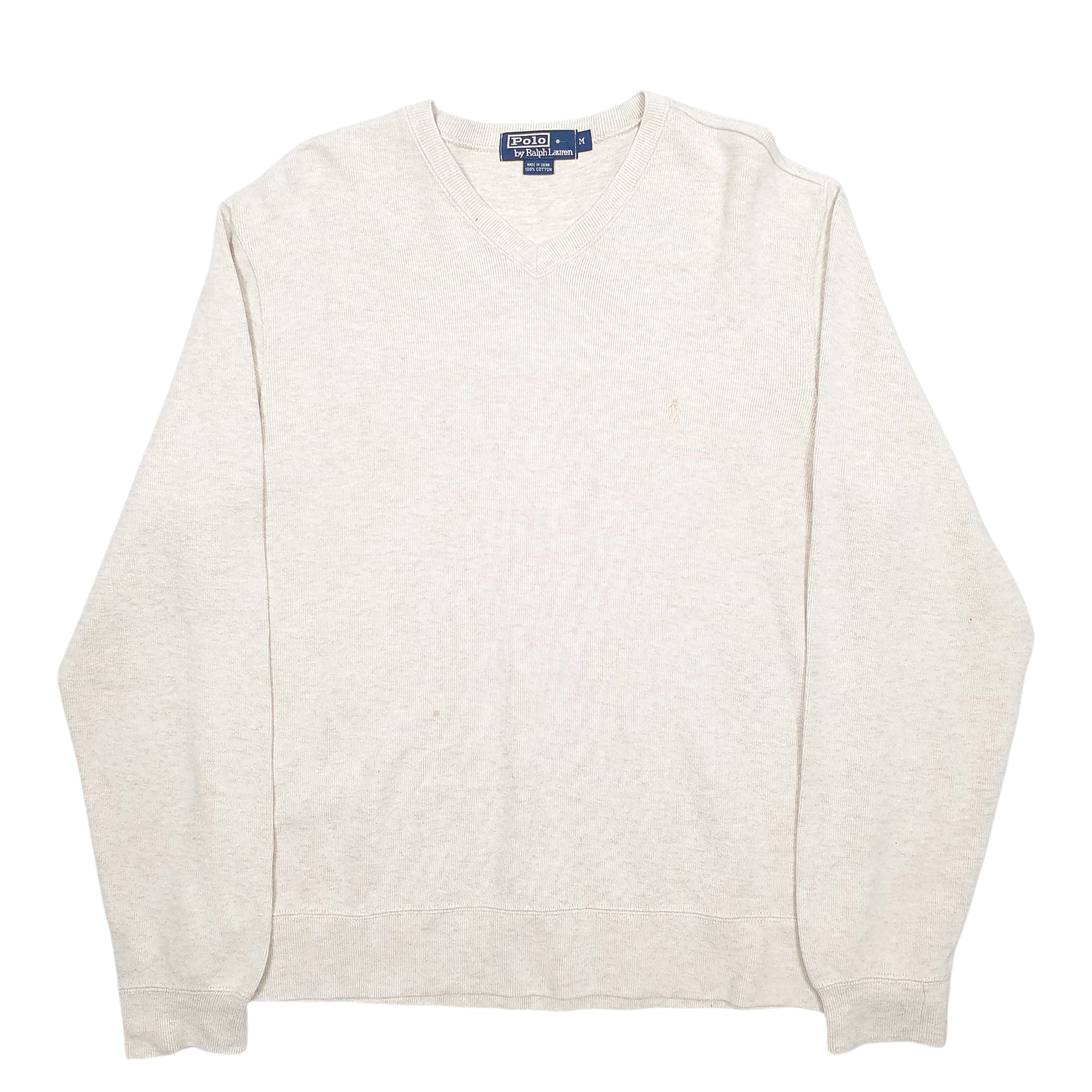 Mens Cream Ralph Lauren  V Neck Jumper