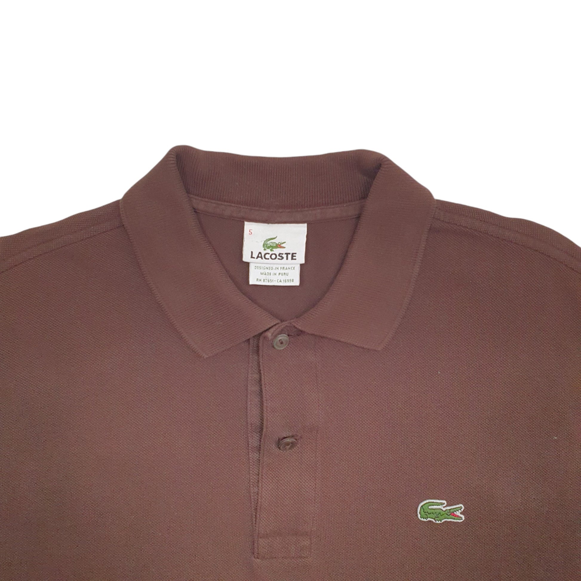 Mens Brown Lacoste  Short Sleeve Polo Shirt