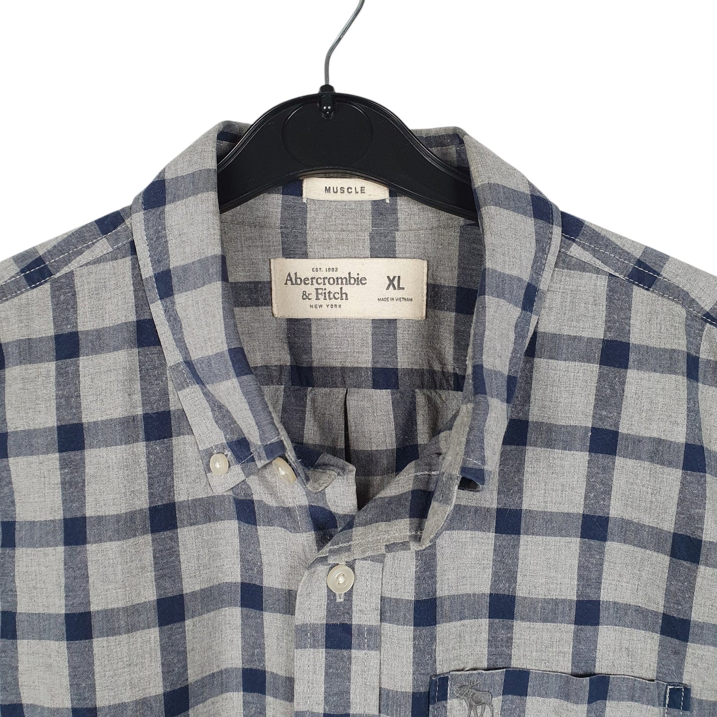 Mens Grey Abercrombie & Fitch Muscle Long Sleeve Shirt