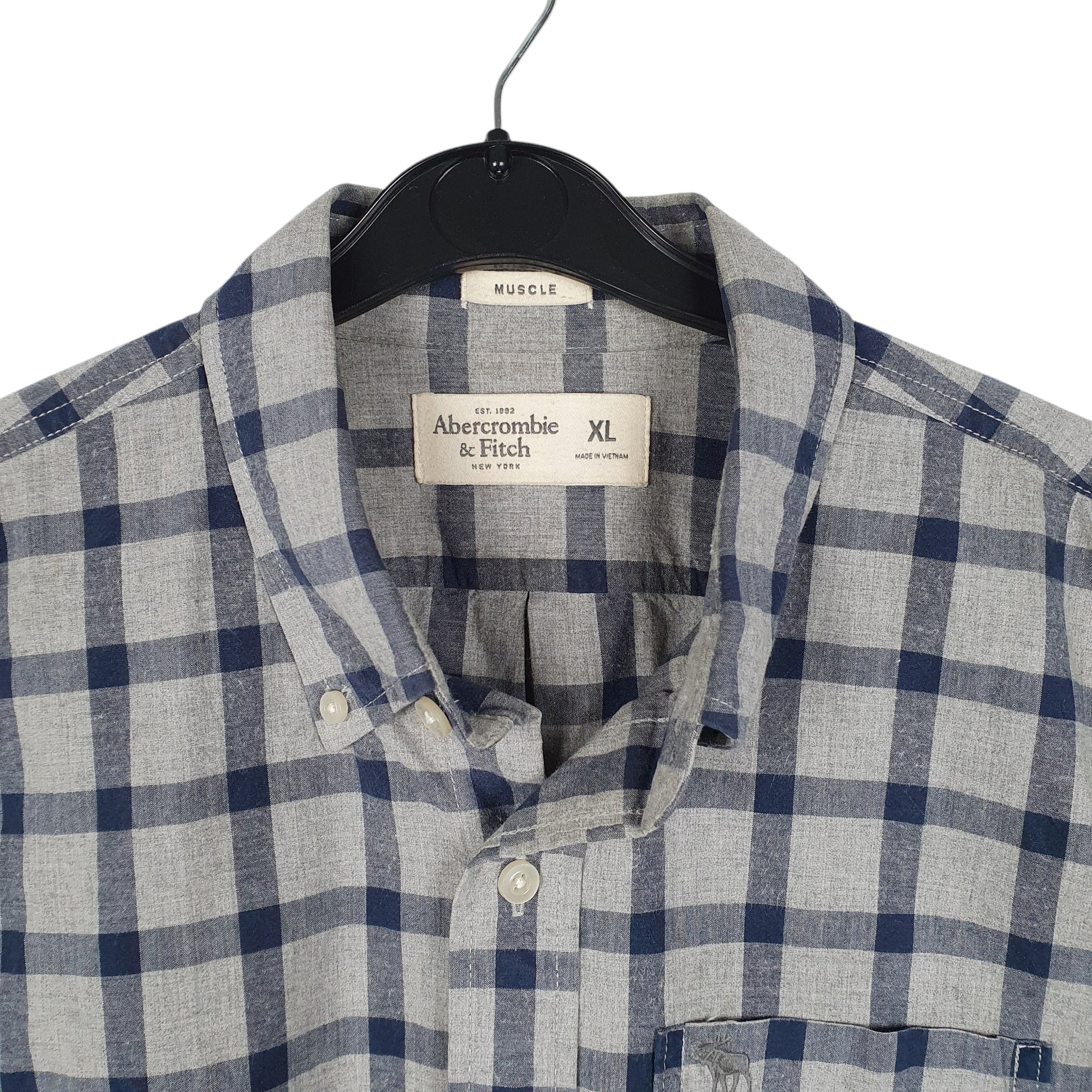 Mens Grey Abercrombie & Fitch Muscle Long Sleeve Shirt