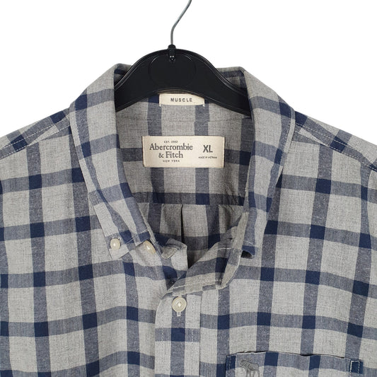 Mens Grey Abercrombie & Fitch Muscle Long Sleeve Shirt