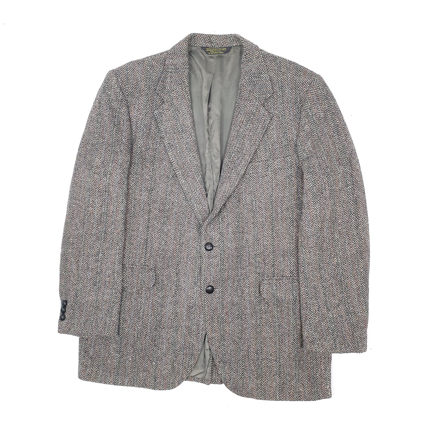 Mens Grey Eagle Clothes Harris Tweed  Coat