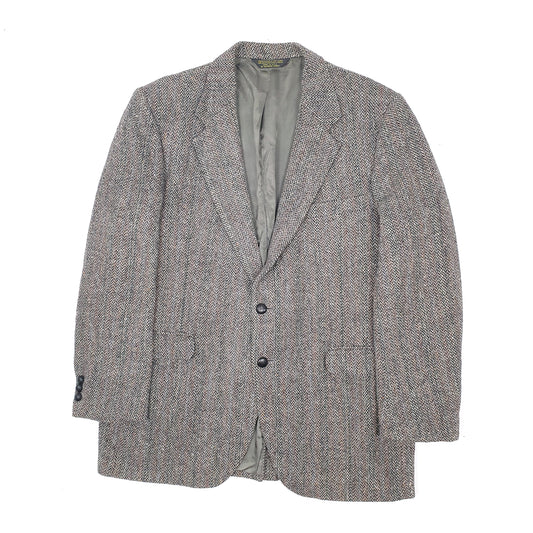 Mens Grey Eagle Clothes Harris Tweed  Coat