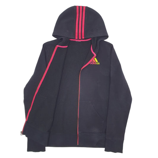 Womens Black Adidas  Full Zip Jumper
