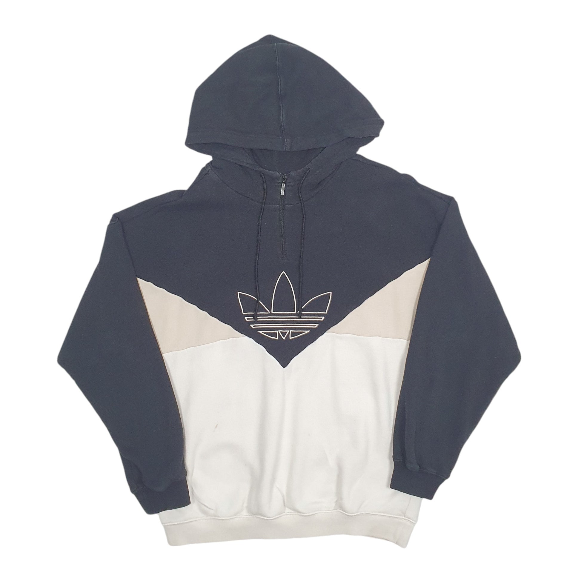 Mens Black Adidas  Quarter Zip Jumper