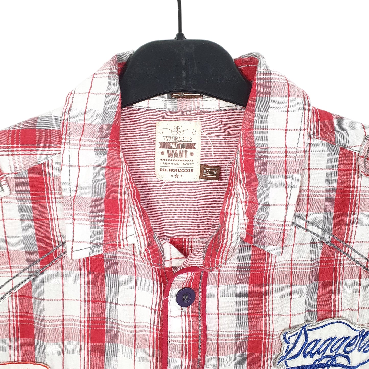 Mens White Urban Behaviour Daggers 23 Short Sleeve Shirt