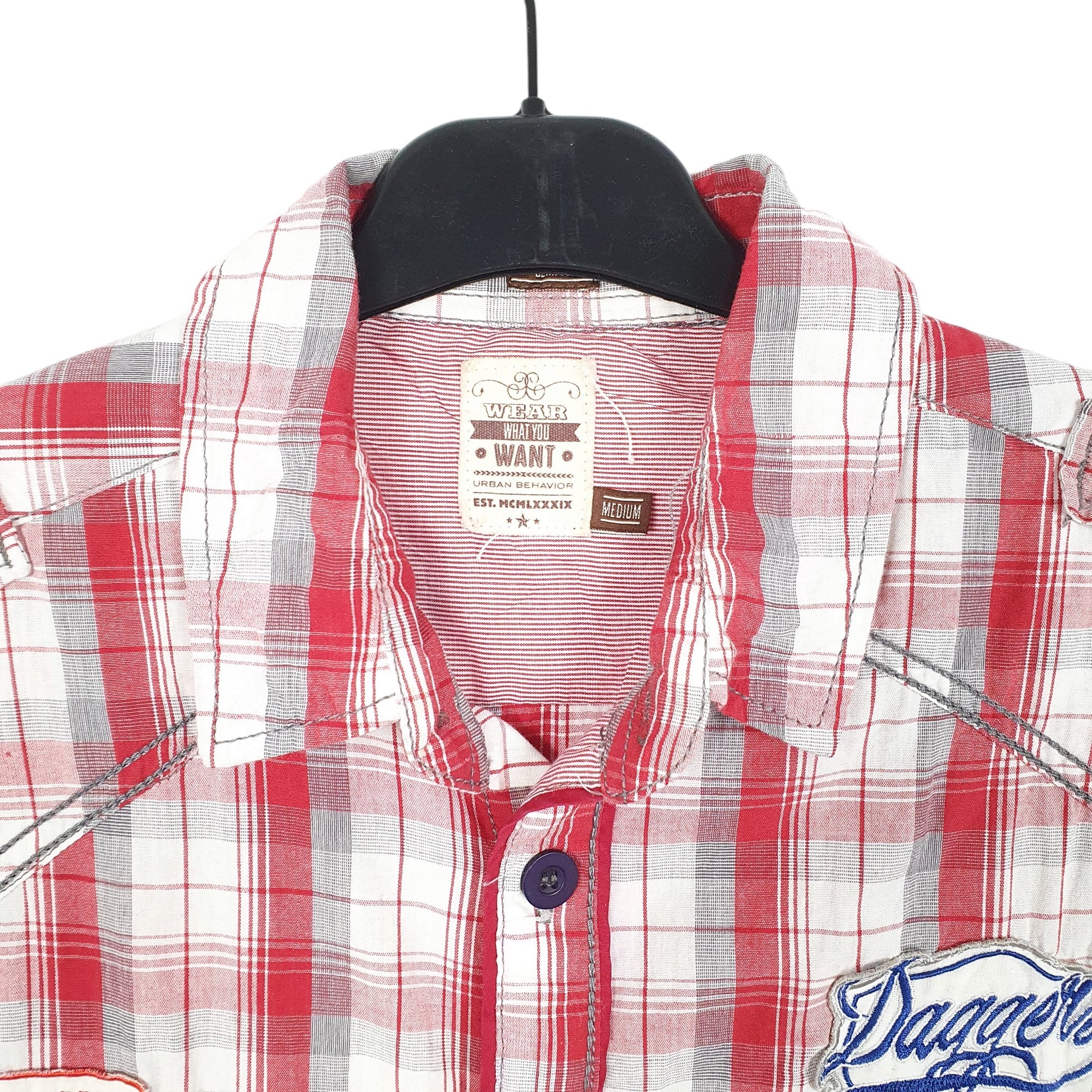 Mens White Urban Behaviour Daggers 23 Short Sleeve Shirt