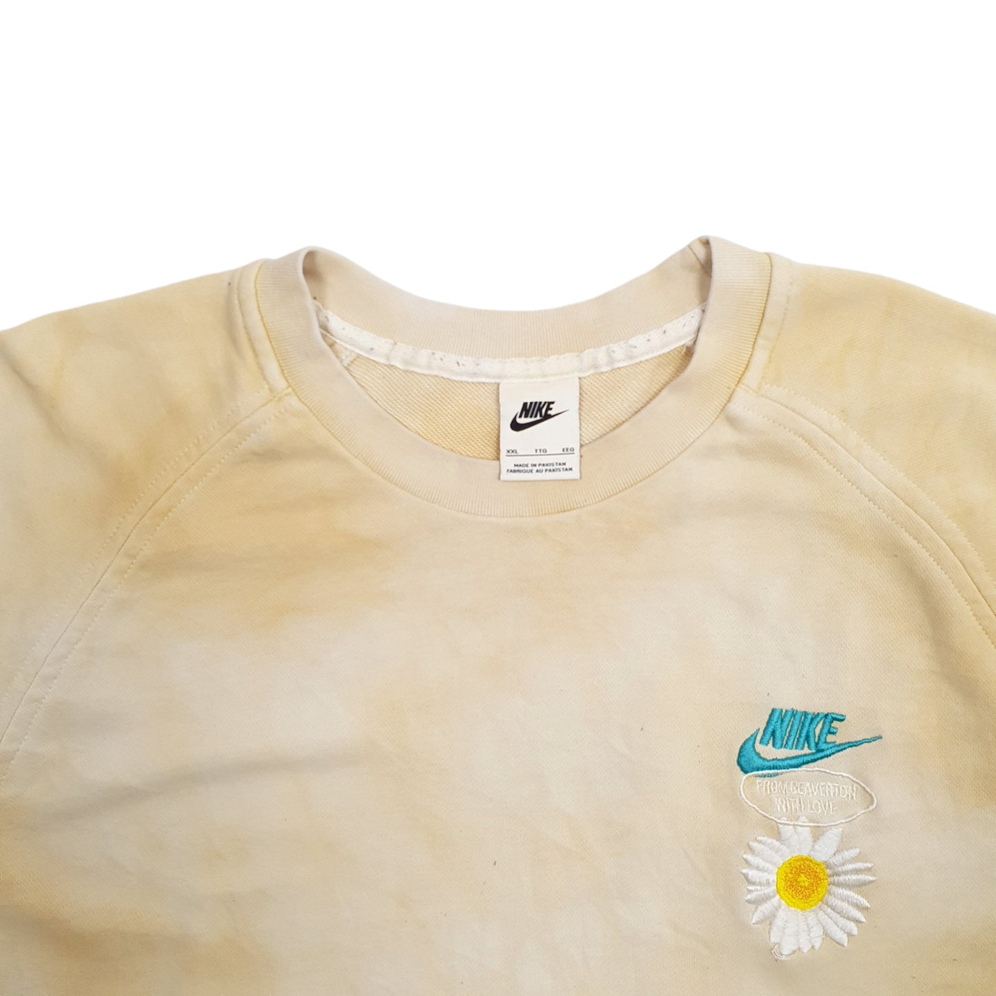 Mens Beige Nike Have A Nike Day Spellout Crewneck Jumper