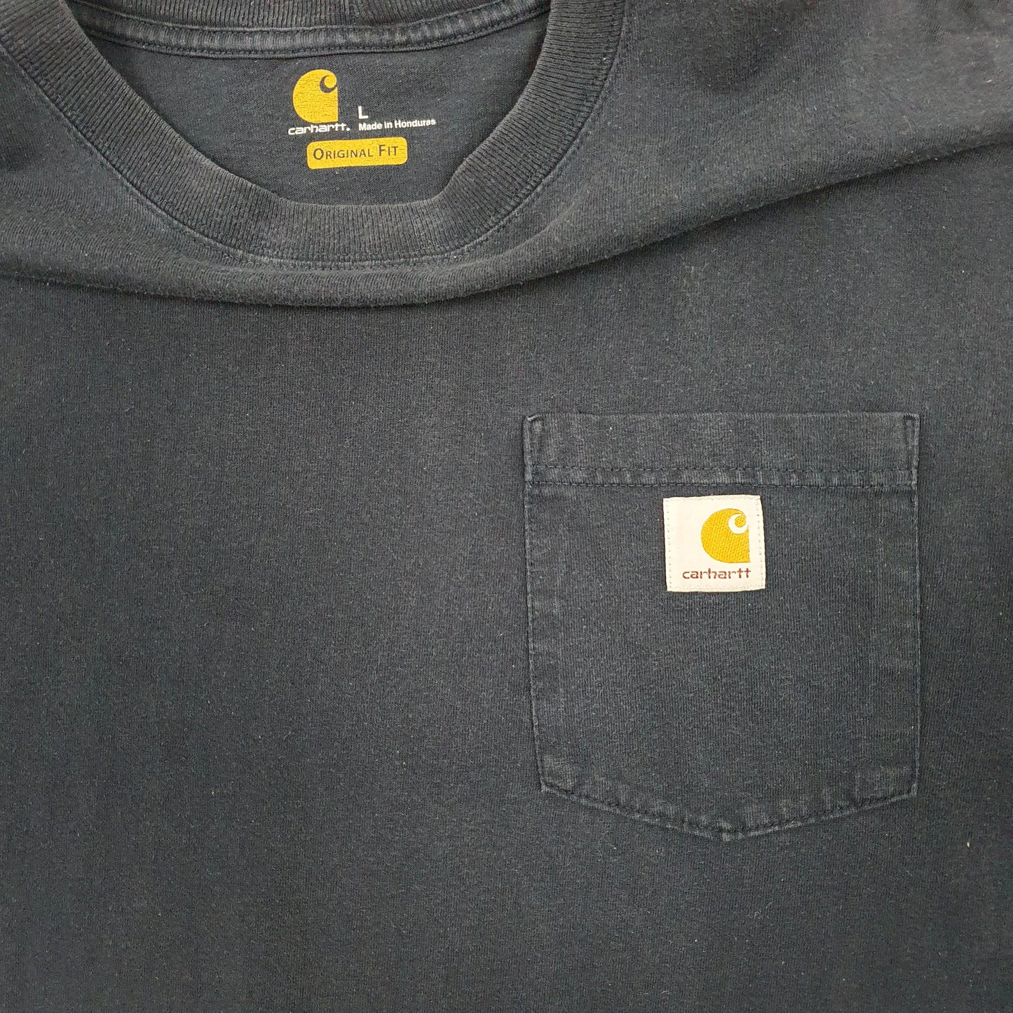 Mens Navy Carhartt  Long Sleeve T Shirt