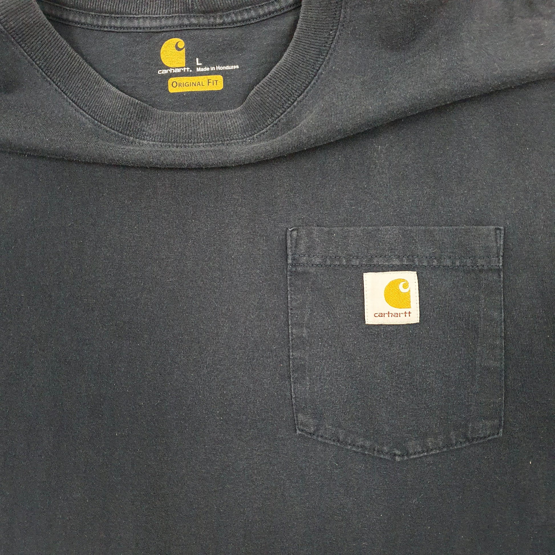 Mens Navy Carhartt  Long Sleeve T Shirt