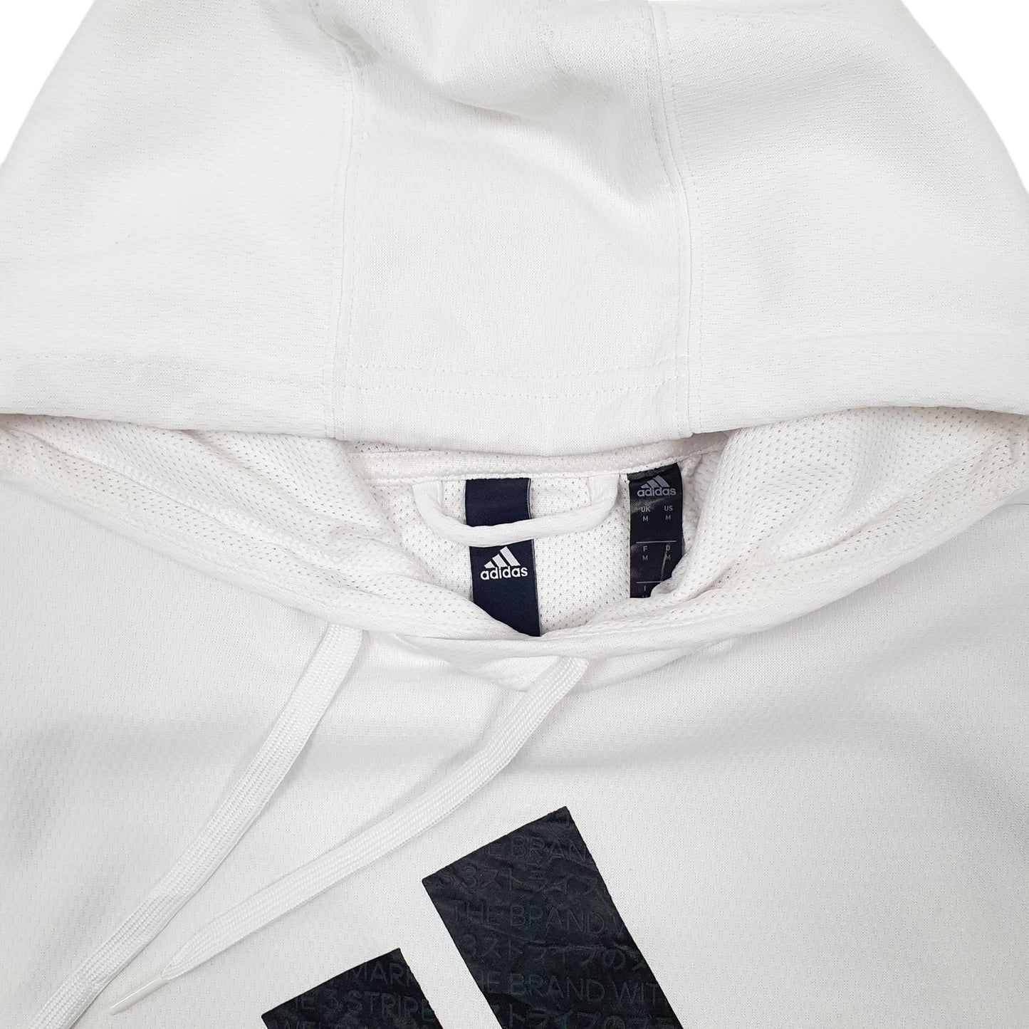 Mens White Adidas  Hoodie Jumper