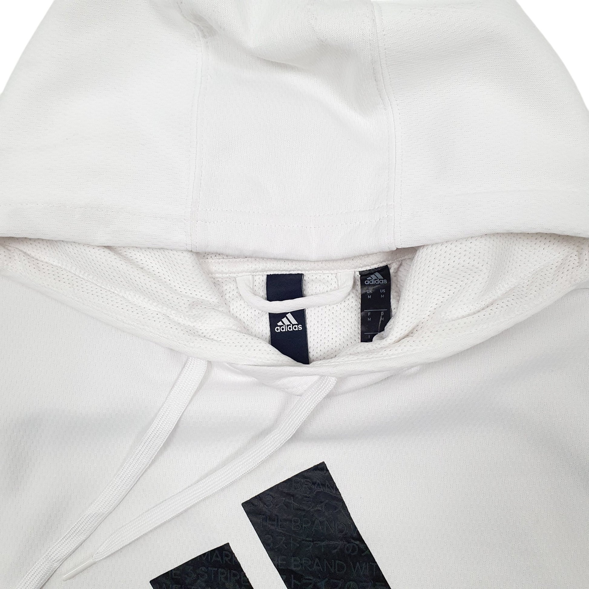 Mens White Adidas  Hoodie Jumper