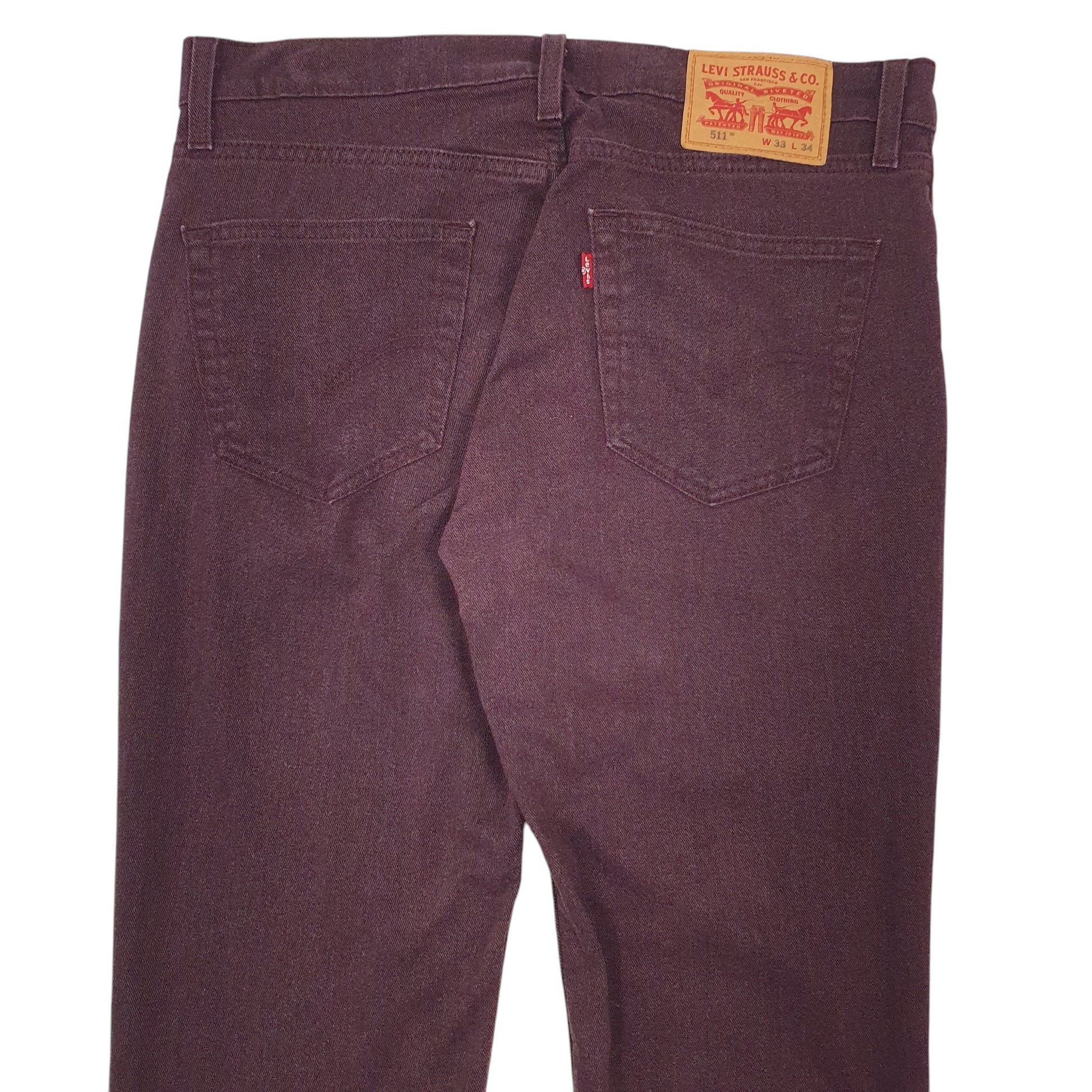 Mens Burgundy Levis  Chino Trousers