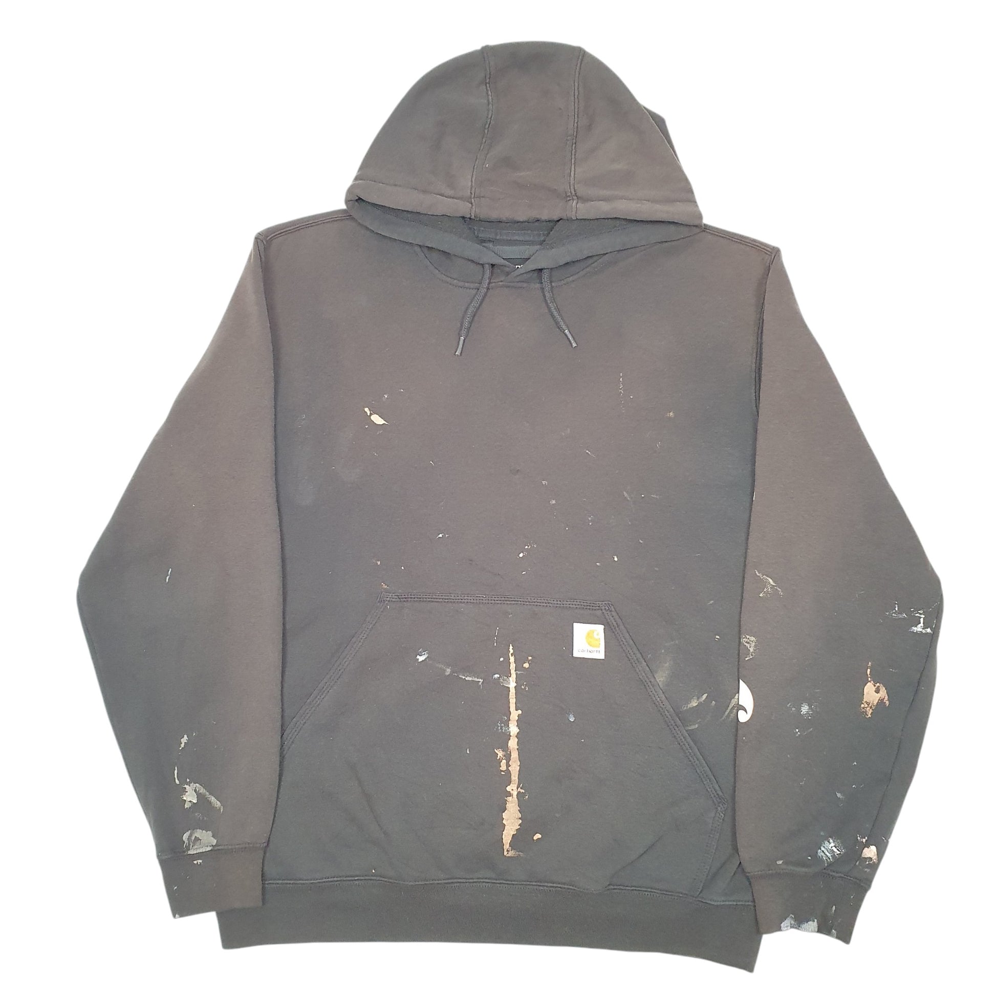 Mens Black Carhartt Workwear Spellout Hoodie Jumper