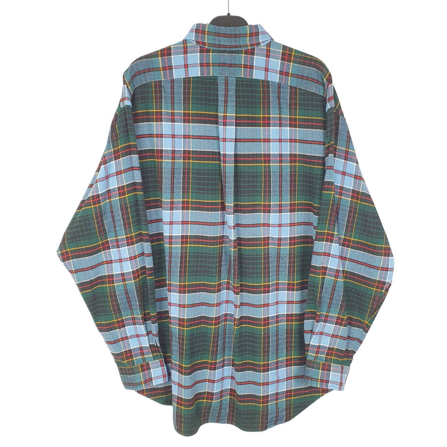 Mens Green Ralph Lauren Flannel Overshirt Shacket Long Sleeve Shirt