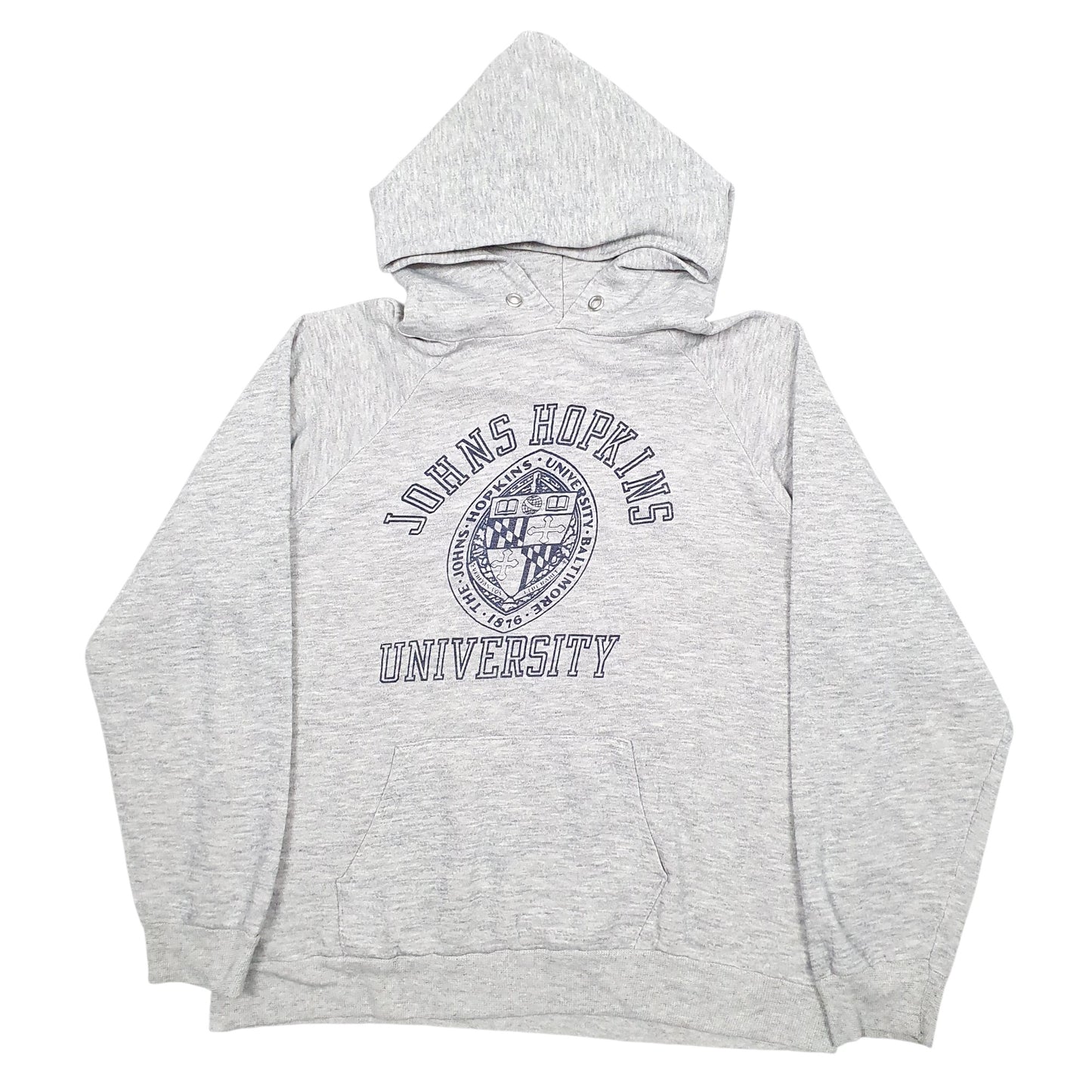 Womens Grey Champion John's Hopkins University Made In USA Vintage 80's Hoodie Jumper