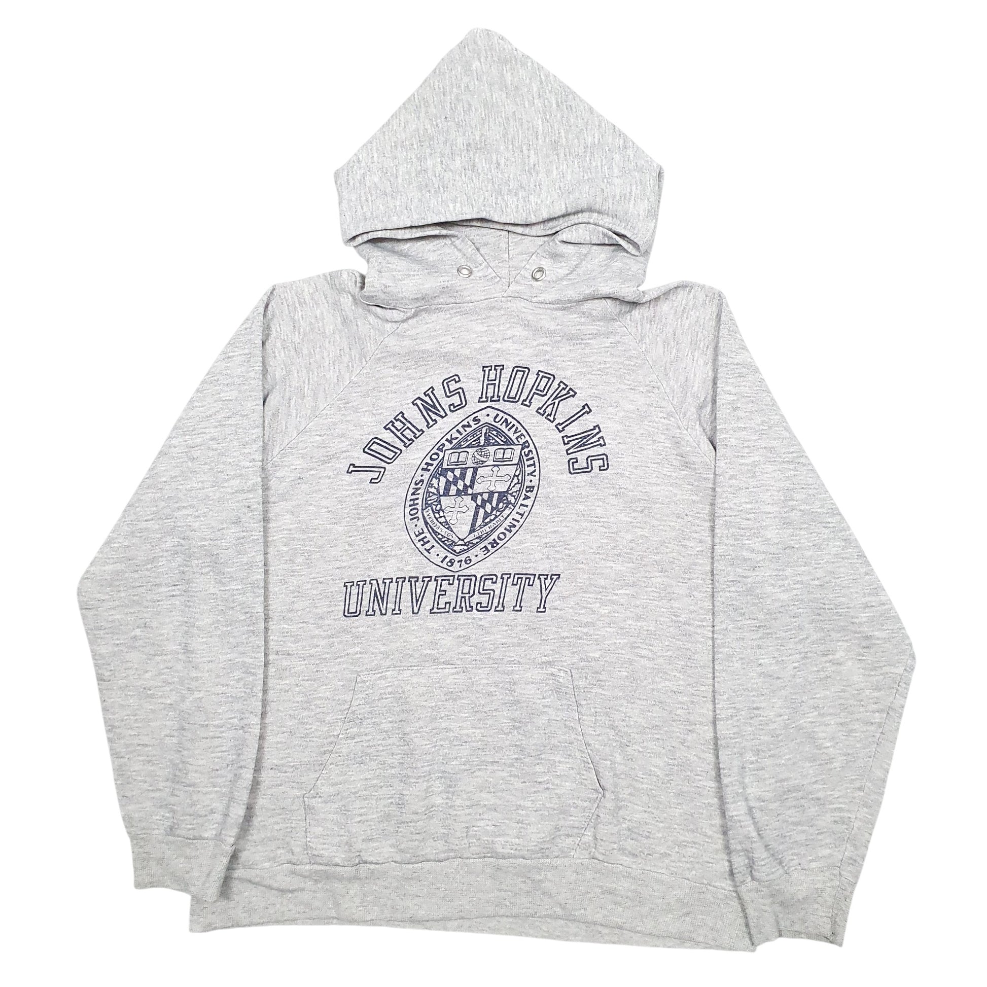 Womens Grey Champion John's Hopkins University Made In USA Vintage 80's Hoodie Jumper