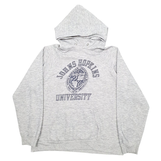 Womens Grey Champion John's Hopkins University Made In USA Vintage 80's Hoodie Jumper