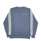 Mens Blue Adidas Spellout Crewneck Jumper