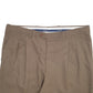 Mens Brown Burberry Pelican Double Pleated Chino Trousers