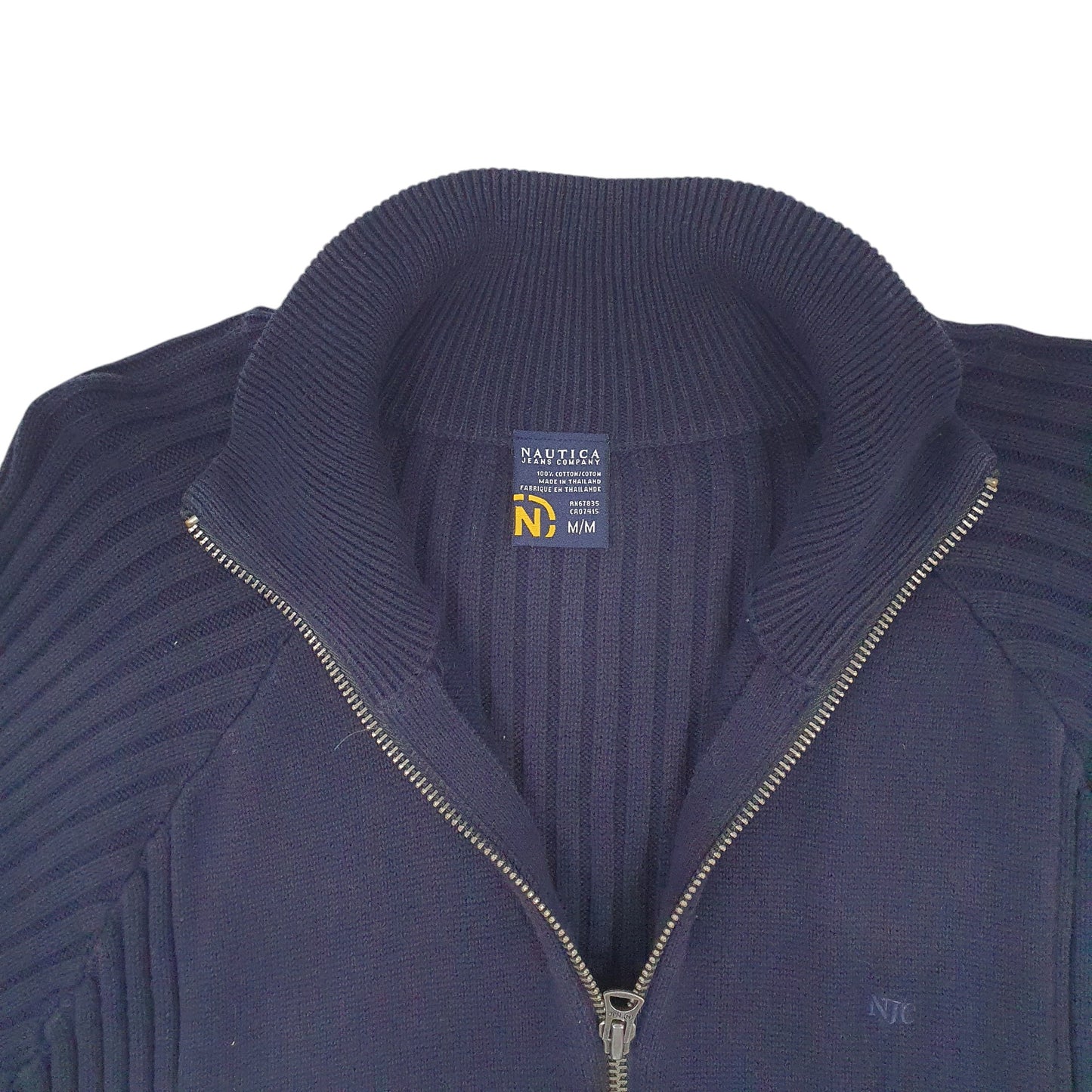 Mens Navy Nautica Jeans Company Knitwear Full Zip Jumper